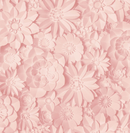 Rola de tapet floral, roz, 10,05 m - Img 1