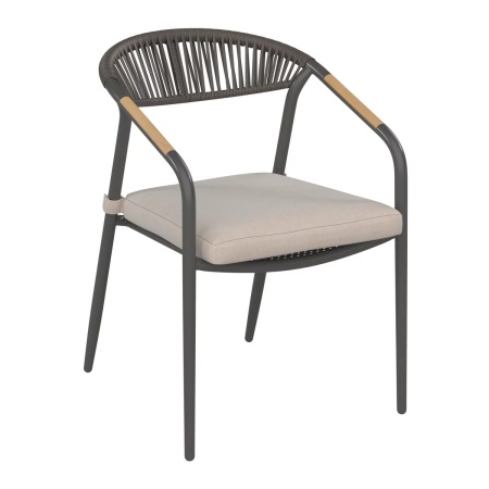 Scaun de grădină Maxi antracit aluminiu, 55/80/62 cm