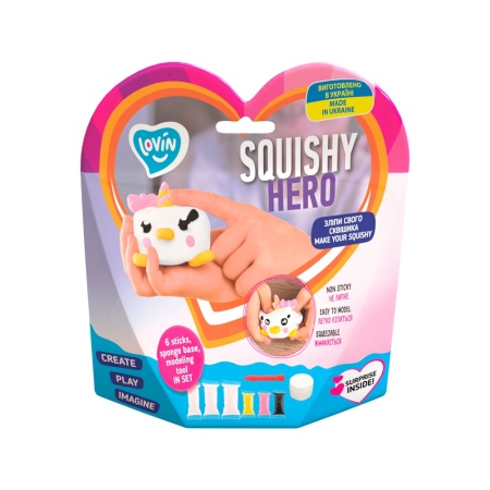 Set Air Clay cu argila usoara pentru modelaj Lovin - 6 culori - Squishy Hero - Teensy-Weensy