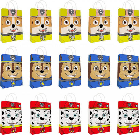 Set de 15 pungi cadou Paw Dog Osugin, carton, multicolor, 21 x 15 cm