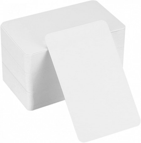 Set de 150 cartonase pentru carti de vizita/etichete Tomoyuki, hartie,alb, 8,9 x 5,2 cm - Img 1
