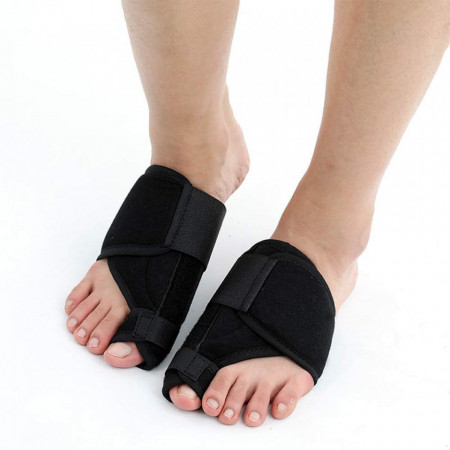 Set de 2 atele ortopedice pentru degetul cel mare de la picior WepMeds Care, textil/aluminiu, negru - Img 1