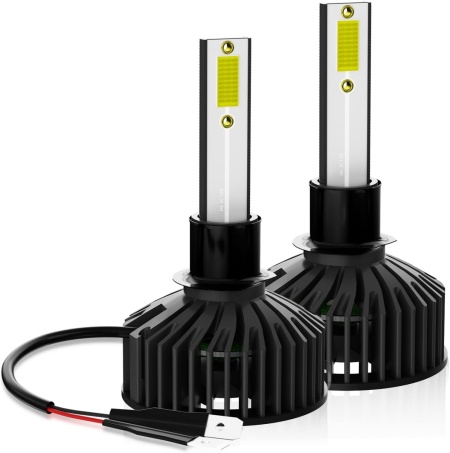 Set de 2 becuri H1 Gz5cs, LED, metal/plastic, negru, 6500K, 12 V