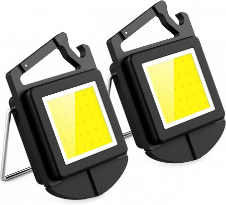 Set de 2 lanterne cu breloc Acdolf, USB, 4 moduri, 500 lumeni, ABS/metal, 7 x 4,3 cm