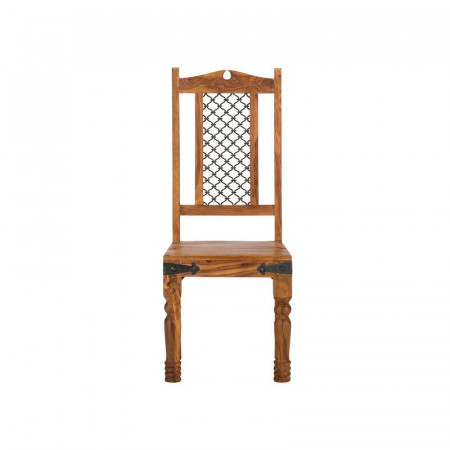 Set de 2 scaune Bewley, lemn masiv, maro, 110 x 45 x 45 cm - Img 1