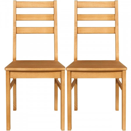 Set de 2 scaune Horki Home Affaire, lemn masiv, natur, 90 x 54 x 43 cm
