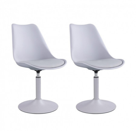 Set de 2 scaune tapitate Hydesdale, gri, 81,5 x 58,5 x 48,5 cm - Img 1