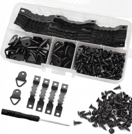 Set de 251 accesorii pentru ramele foto OZNEWLIFE, otel inoxidabil, negru