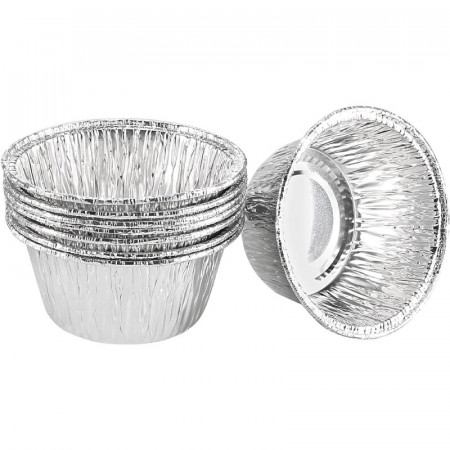 Set de 30 forme pentru briose/prajituri Sourcing Maps, aluminiu, argintiu, 100 ml, 81 x 50 x 41 mm
