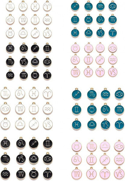 Set de 48 pandative pentru bijuterii Ornaland, metal, multicolor, 1,5 mm