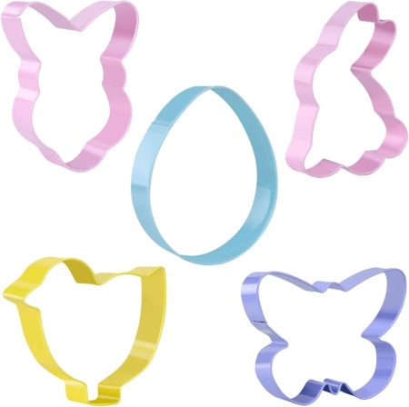 Set de 5 forme pentru prajituri Keepaty, model Paste, otel inoxidabil, multicolor