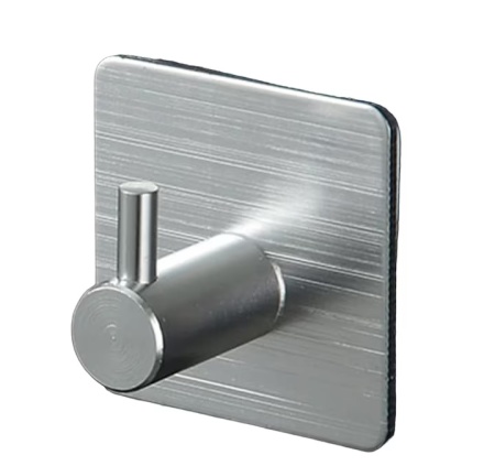 Set de 6 carlige pentru prosoape Zqmw, otel inoxidabil, argintiu, 4,5 x 4,5 x 2,8 cm