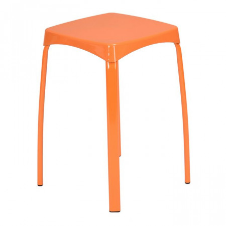 Set de 6 scaune Edmondson, portocalii, 45,5 x 32 x 32 cm - Img 1