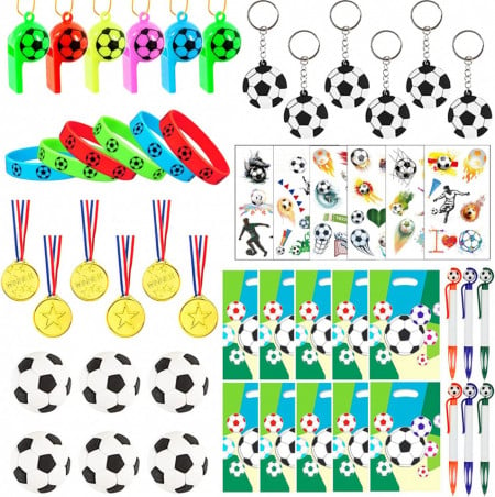 Set de accesorii pentru petrecere cu fotbal KKSJK, plastic/metal/textil, multicolor, 52 bucati