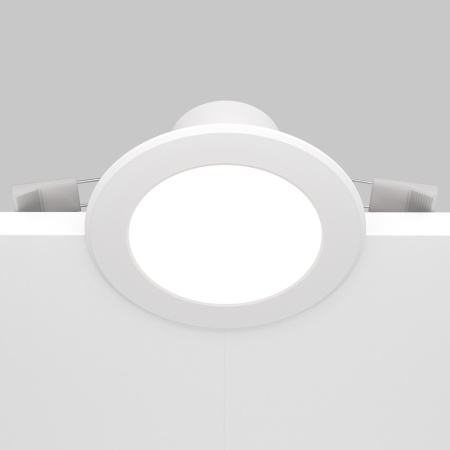 Spot fix LED Maytoni Stockton, 7W, 3000-6000K, incastrat, D97, alb, rotund, IP44