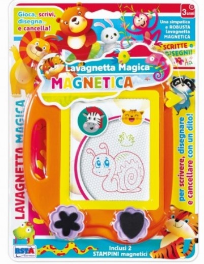 Tablita magnetica RS Toys, cu doua stampile incluse, pentru copii