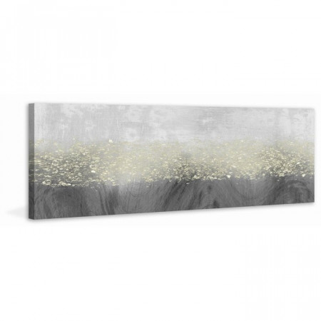 Tablou „Glitter Swirl III”, gri, 51 x 152 cm - Img 1