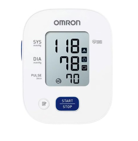 Tensiometru de brat complet automat Omron M2+, Tehnologie Intellisense, Aparat validat clinic, manseta mare 22-42 cm, Alb/Gri, Resigilat, Grad A - Img 1