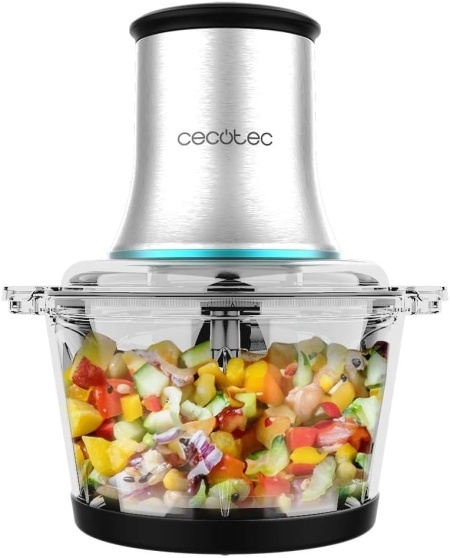 Tocator Cecotec ChopBeat 2000, 500W, 4 lame inox, Vas 500g, 2 viteze