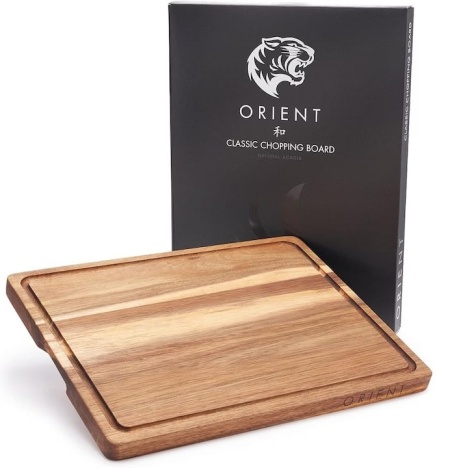 Tocator din Lemn Natural de Salcam, Orient, Canelura pentru scurgerea sucului, 40.5 x 30.5 cm, Resigilat, Grad A - Img 1