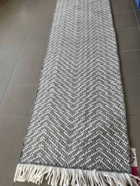 Traversa Timbers, textil, gri, 90 x 250 cm - Img 1