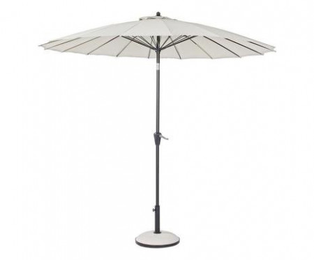 Umbrela de soare Atlanta, metal/poliester, alb/negru, 270 x 250 cm - Img 1