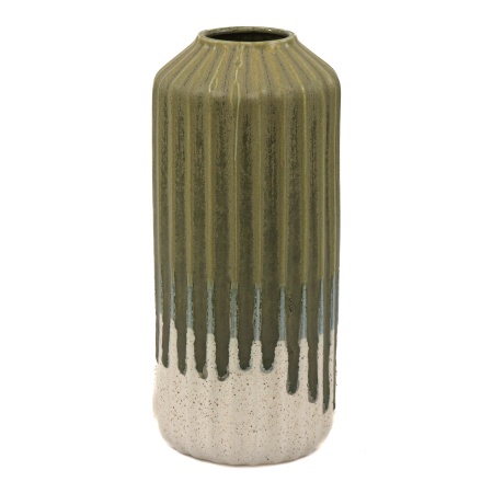 Vaza Sharp, Ceramica, Verde, 27cm