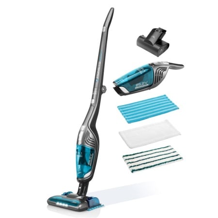 Aspirator vertical si mop 3 in 1 fara fir ETA Moneto II AQUA PLUS 8453 90000, Li-ion 25,2 V, 0.55 l