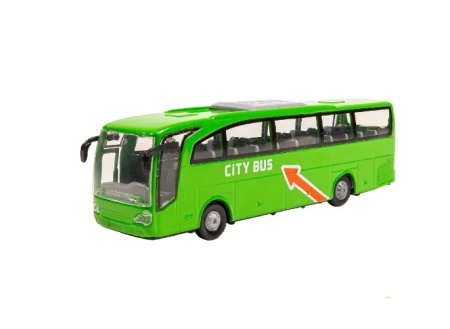 Autobuz de calatorie City Bus, de jucarie, pentru copii, din plastic, verde