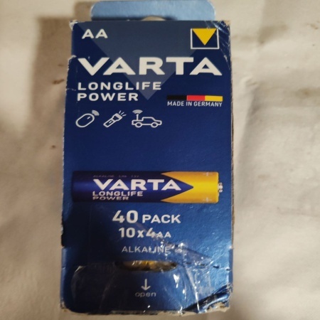 Baterii Alcaline Varta Longlife Power, AA, 40 buc, Resigilat, Grad A