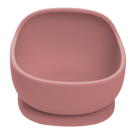 Bol din silicon cu ventuza, AppeKids, Classic - Old Rose