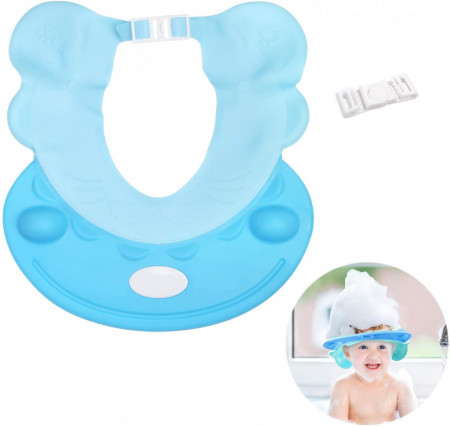 Capac de protectie pentru baie la copii ZERHOK, albastru, silicon, 30 x 26 cm
