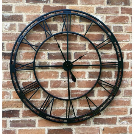 Ceas de perete Giraldo, negru, 100 x 100 cm - Img 1