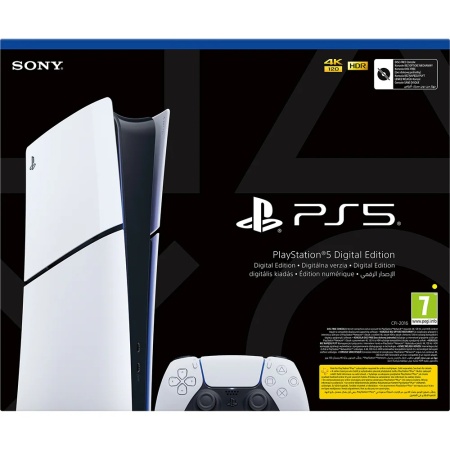 Consola Sony PlayStation 5 Slim Digital Edition (PS5) 1TB, D-Chassis, White, REFURBISHED, 1 AN GARANTIE