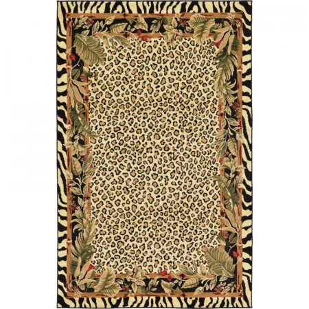 Covor Mouser, polipropilena, fildes/negru, 152 x 244 cm - Img 1