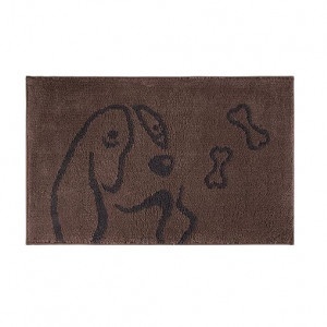 Covoras de intrare PURRUGS, microfibra/TPR, maro, 150 X 86 cm
