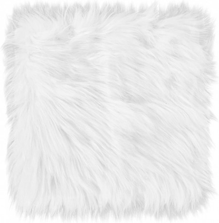 Covoras pentru scaun Sibba, blana sintetica, alb, 35 x 35 cm