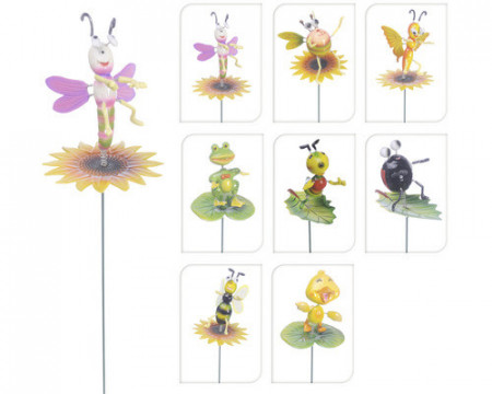 Decoratiune gradina Karll fluture/libelula/albina/broasca/pasare/furnica - Img 1