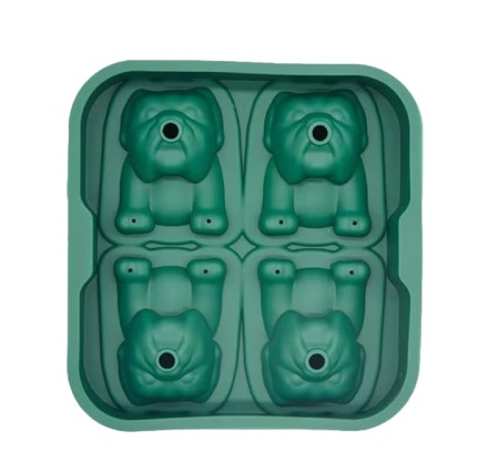 Forma pentru cuburi de gheata Bangp, silicon, verde, 19,1 x 14,7 x 6,7 cm