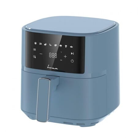 Friteuza cu aer cald Fram FAF-B6BL17SQ, 1700W-2200W, capacitate 5.7L, 8 programe presetate, panou de comanda electronic, timp maxim de preparare: 60 min, Albastru, RESIGILATA, 1 AN GARANTIE