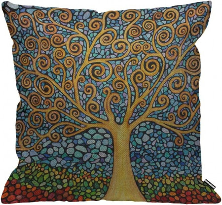 Husa de perna HGOD DESIGNS, bumbac, multicolor, 45 x 45 cm