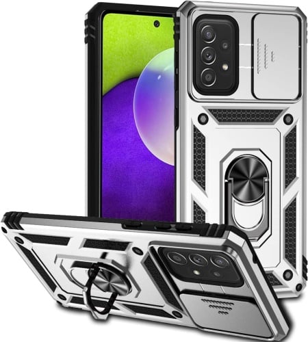 Husa de protectie pentru Samsung Galaxy A73 5G Tisim, PC/TPU, argintiu, 6,7 inchi