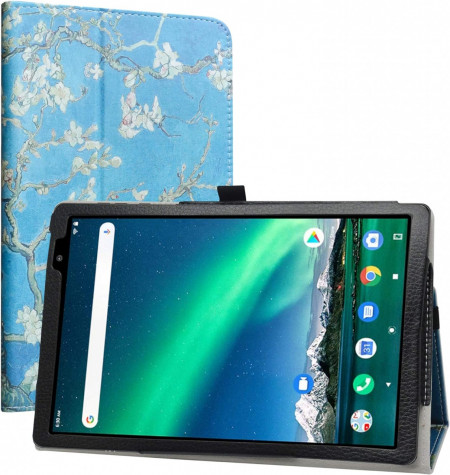 Husa pentru tableta Lenovo Tab M10 HD Labanem, piele PU, albastru, 10,1 inchi