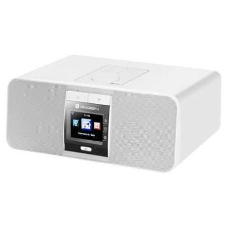 Internet radio GoGEN IR 167 BTB, 2 x 7 W, LCD, Bluetooth, WiFi, tuner digital FM, telecomanda, alb - Img 1