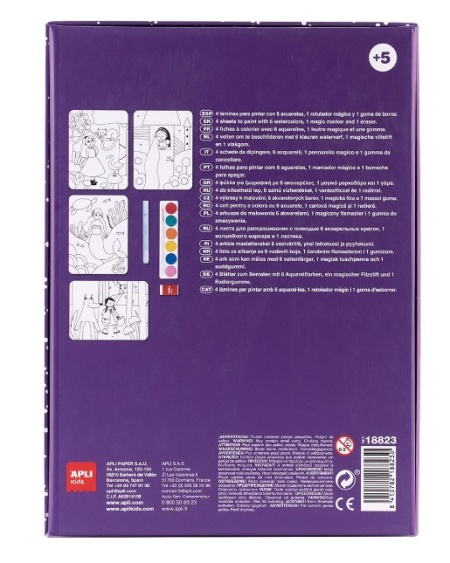 Joc creativ de pictura Magic Art, APLI, 6 acuarele, 1 pensula