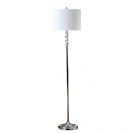 Lampadar Floor Lamps, metal/cristal, alb/argintiu, 152 x 35 cm