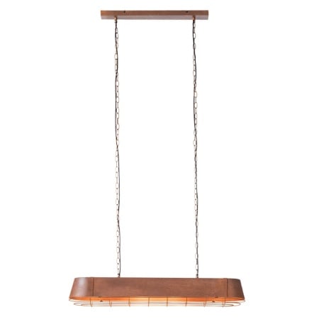 Lustra tip pendul Mesilla, 4 lumini, metal, maro, 90 x 21 x 120 cm