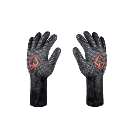 Manusi termorezistente pentru gratar si bucatarie, FLIPLINE, ignifuge, premium, antialunecare, 2 bucati, negru, marimea M, Resigilat, Grad A