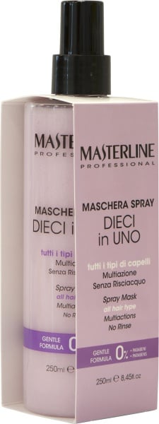 Masca spray MasterLine Multiactiune ”10 in 1”, hidratant, cu colagen, cheratina, arginina, sericina si vitamine 250 ml