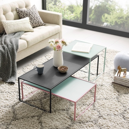 Măsuță de cafea Tischlein Deck Dich, metal, 120 cm latime